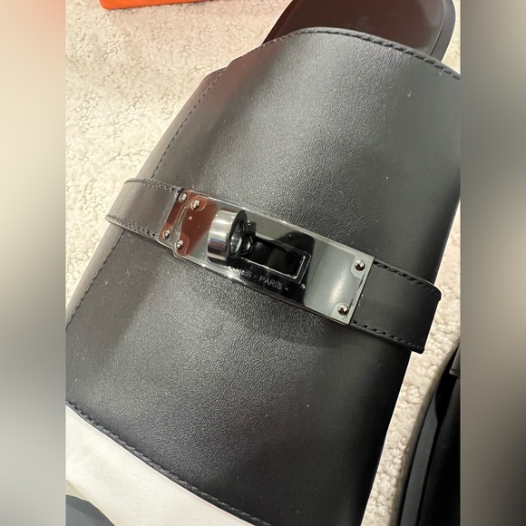 Hermes Men’s Gabriel Black Sandal Size 46 Size 12 / 12.5 - Picture 6 of 6